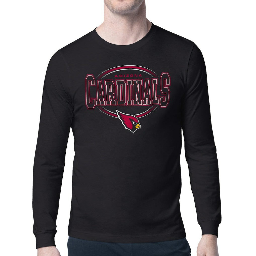 Arizona Cardinals Starter Team Track Graphic Long Sleeve T-Shirt Black