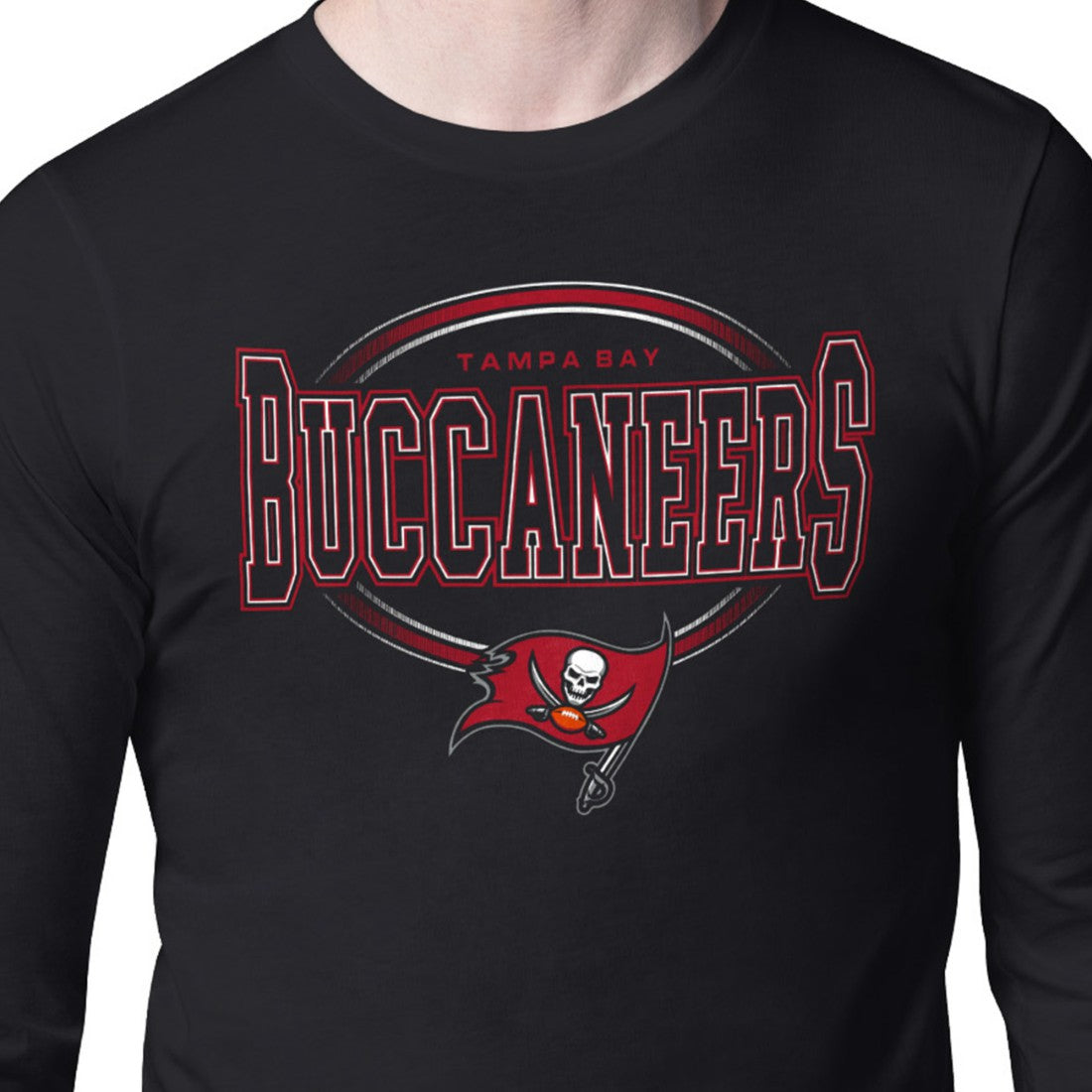 Tampa Bay Buccaneers Starter Team Track Graphic Long Sleeve T-Shirt Black