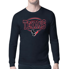 Houston Texans Starter Team Track Graphic Long Sleeve T-Shirt Navy