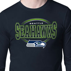 Seattle Seahawks Starter Team Track Graphic Long Sleeve T-Shirt College Navy