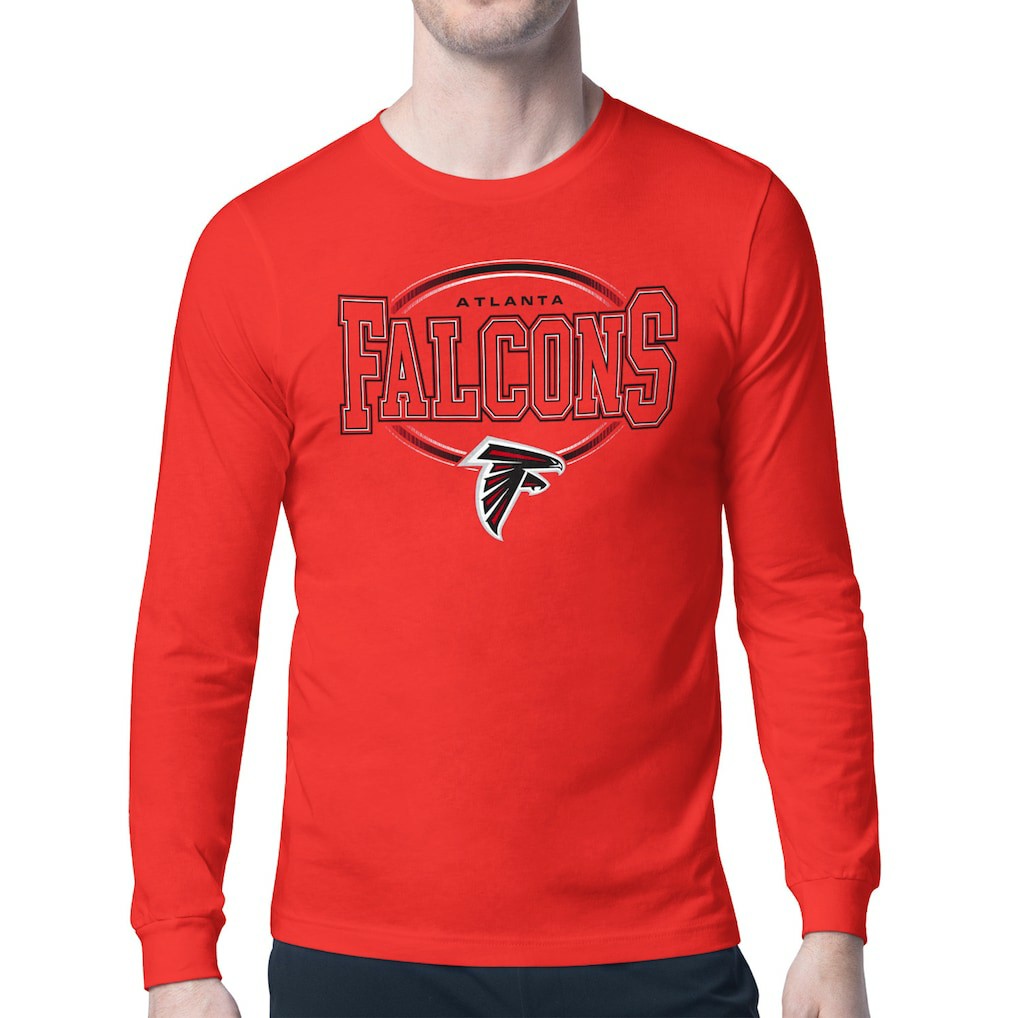 Atlanta Falcons Starter Team Track Graphic Long Sleeve T-Shirt Red