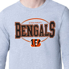 Cincinnati Bengals Starter Team Track Graphic Long Sleeve T-Shirt Heather Gray