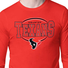 Houston Texans Starter Team Track Graphic Long Sleeve T-Shirt Red