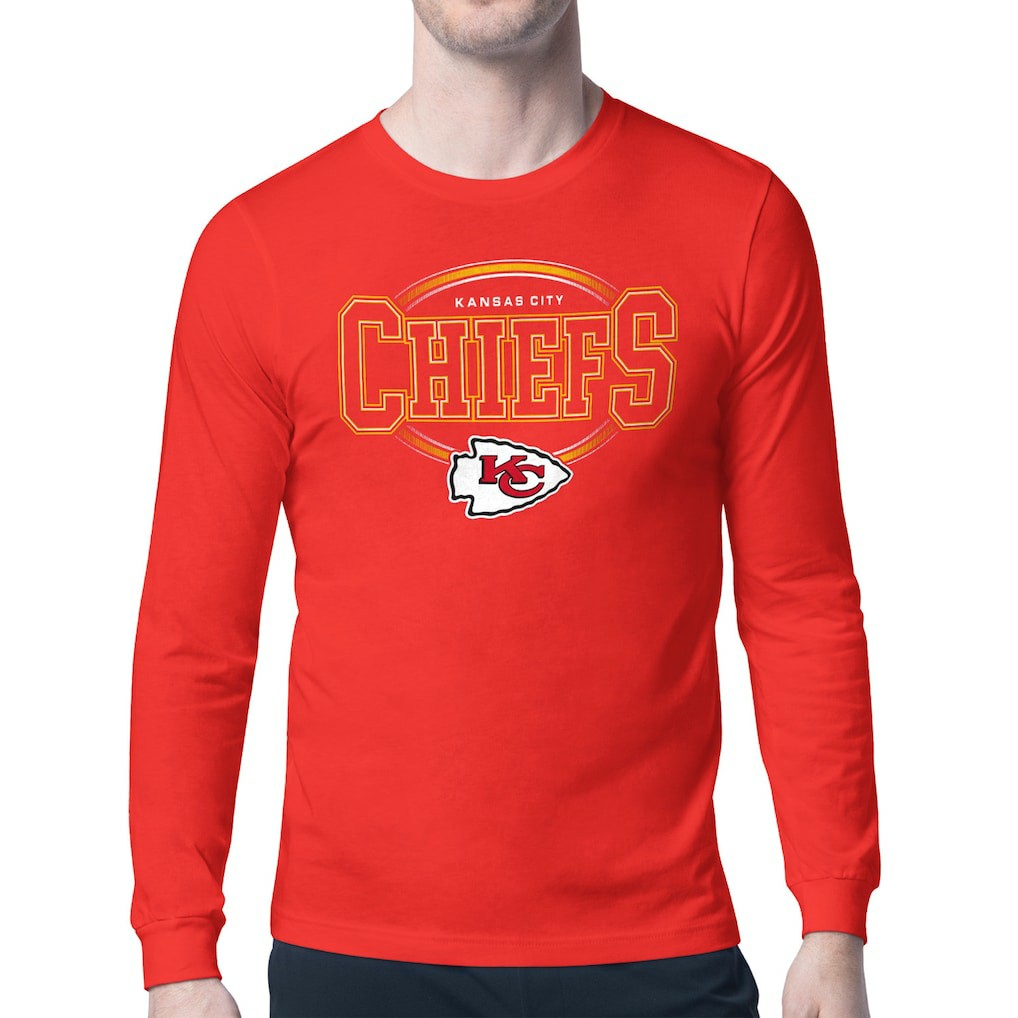 Kansas City Chiefs Starter Team Track Graphic Long Sleeve T-Shirt Red