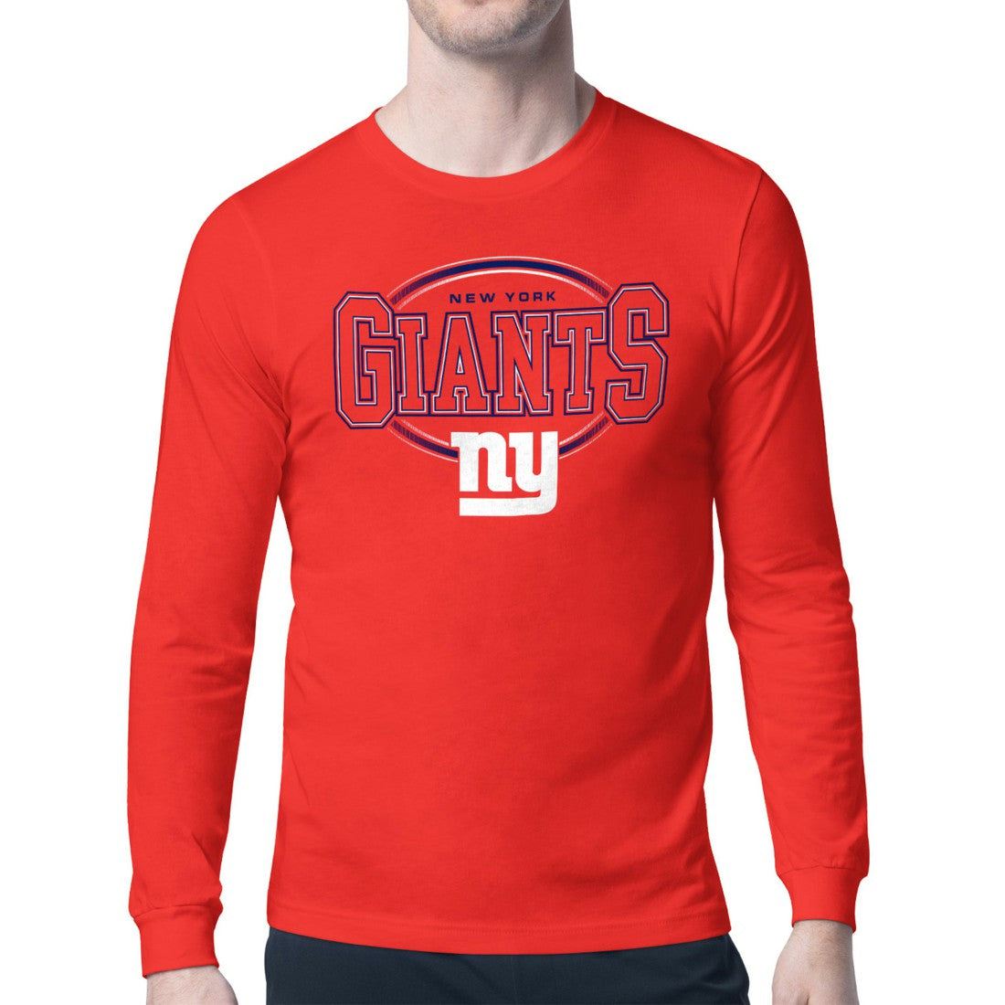 New York Giants Starter Team Track Graphic Long Sleeve T-Shirt Red