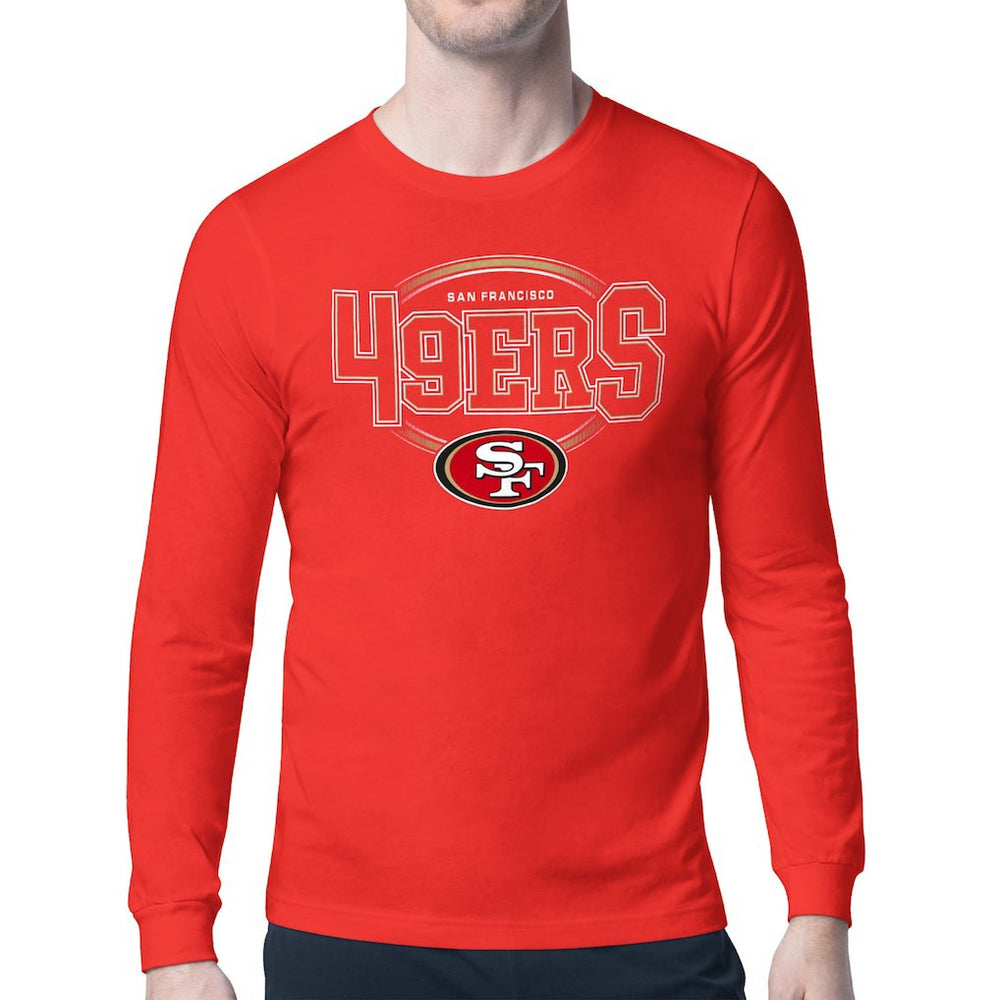 San Francisco 49ers Starter Team Track Graphic Long Sleeve T-Shirt Scarlet