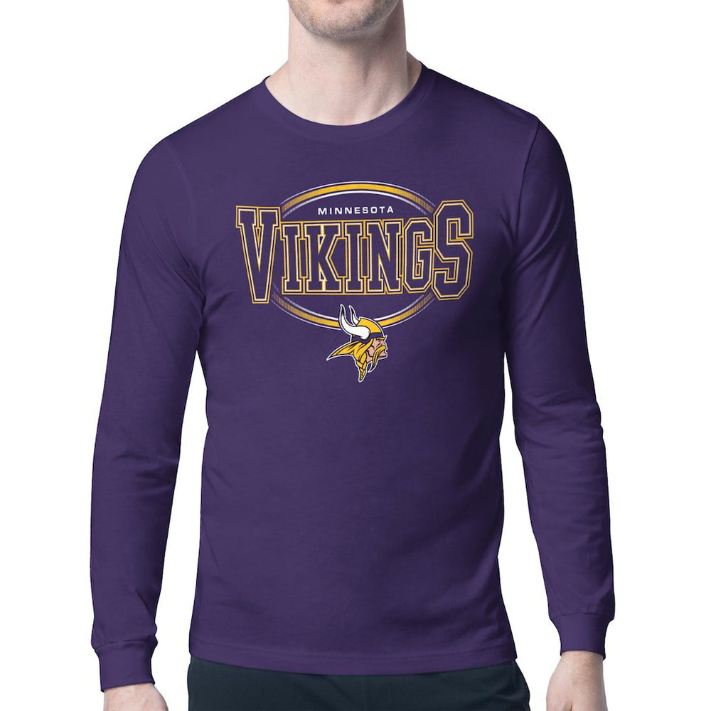 Minnesota Vikings Starter Team Track Graphic Long Sleeve T-Shirt Purple