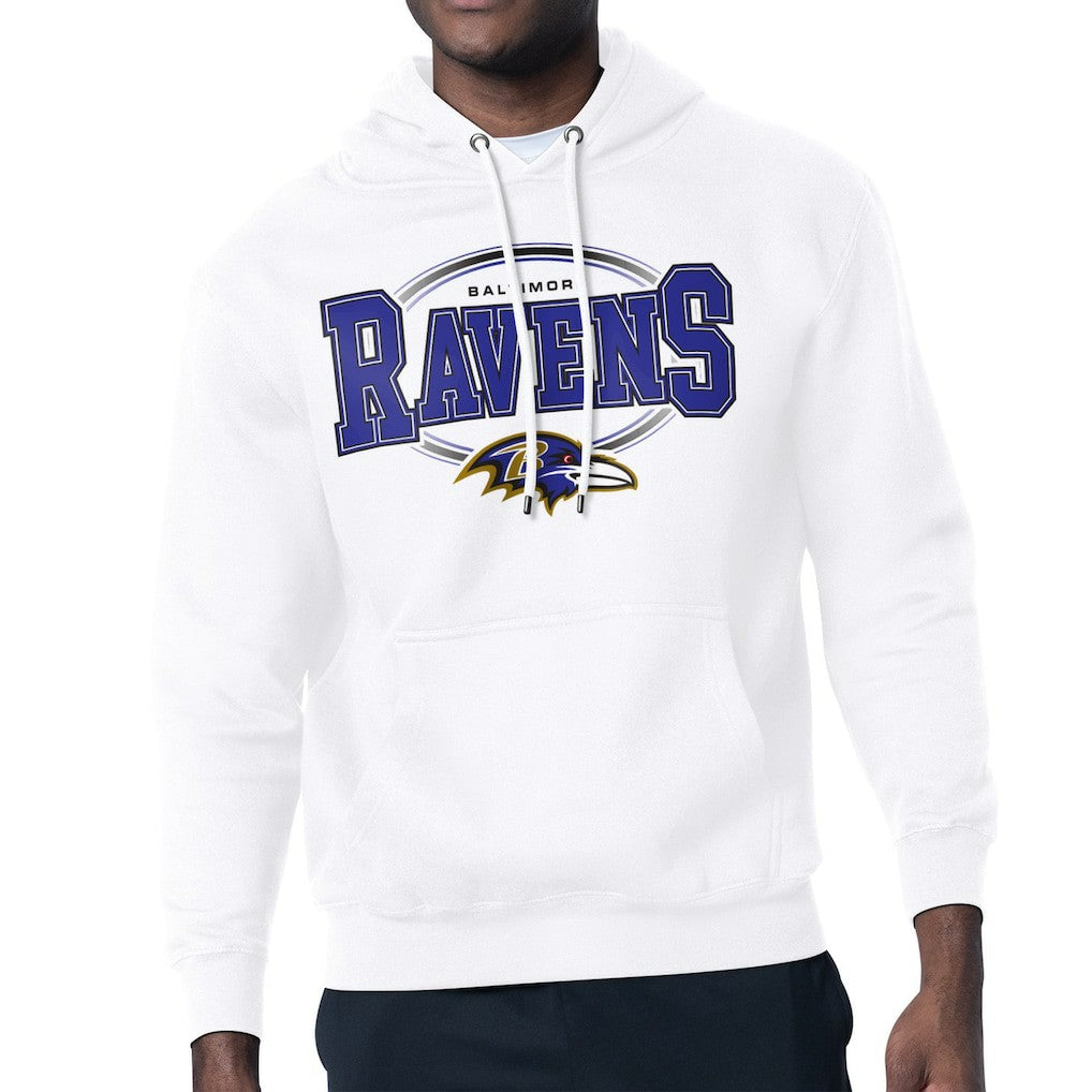 Baltimore Ravens Starter Team Track Graphic Pullover Hoodie White
