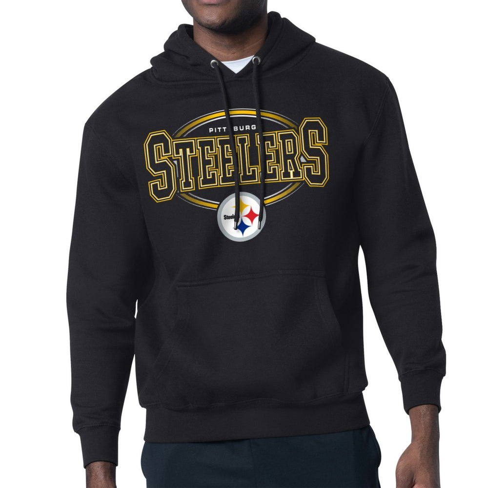 Pittsburgh Steelers Starter Team Track Graphic Pullover Hoodie Black