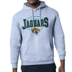Jacksonville Jaguars Starter Team Track Graphic Pullover Hoodie Heather Gray