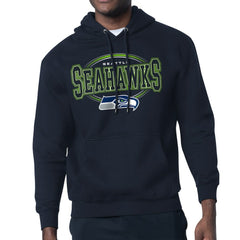 Seattle Seahawks Starter Team Track Graphic Pullover Hoodie College Navy