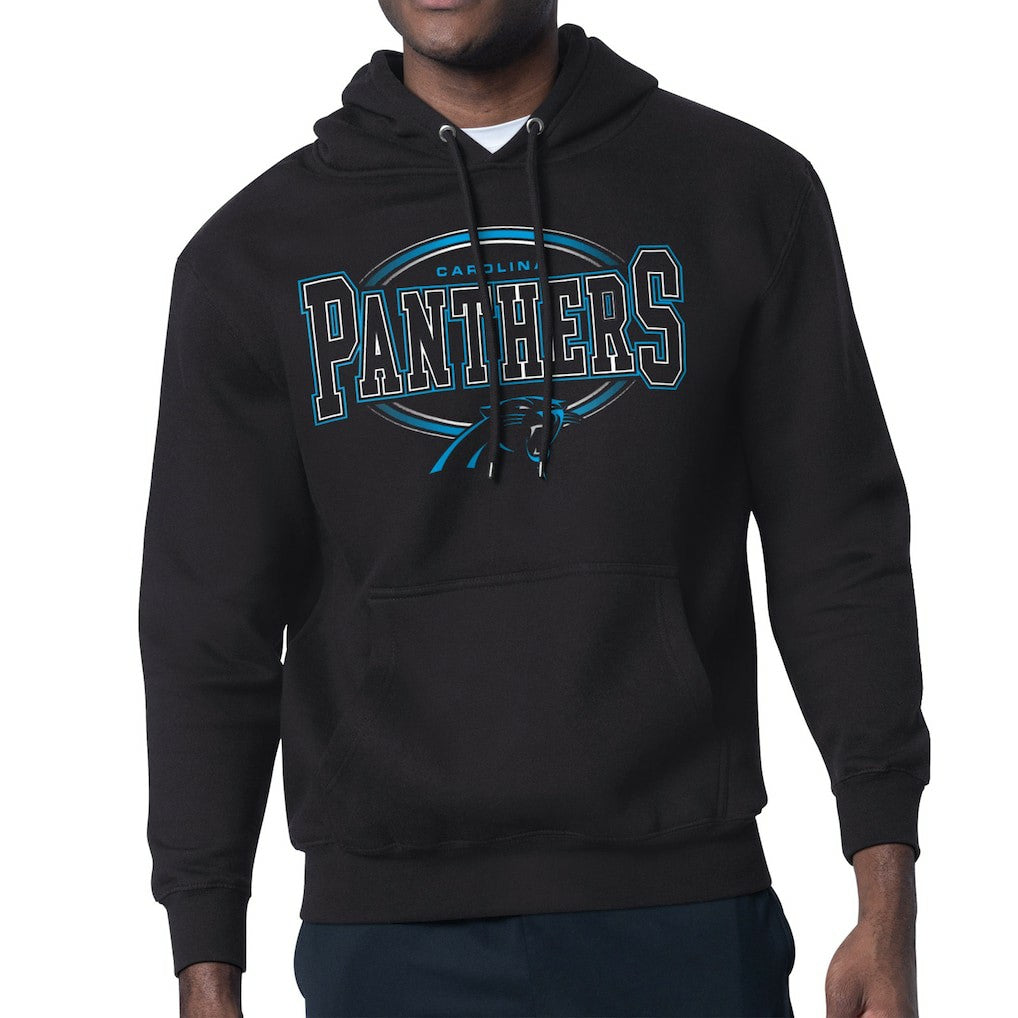 Carolina Panthers Starter Team Track Graphic Pullover Hoodie Black