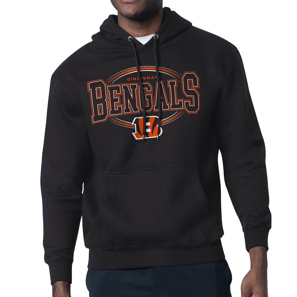 Cincinnati Bengals Starter Team Track Graphic Pullover Hoodie Black