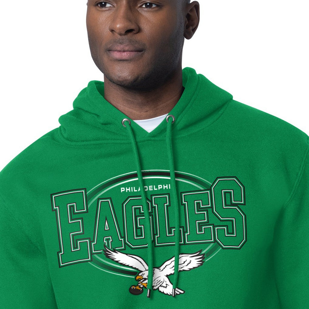 Philadelphia Eagles Starter Team Track Graphic Pullover Hoodie Kelly Green