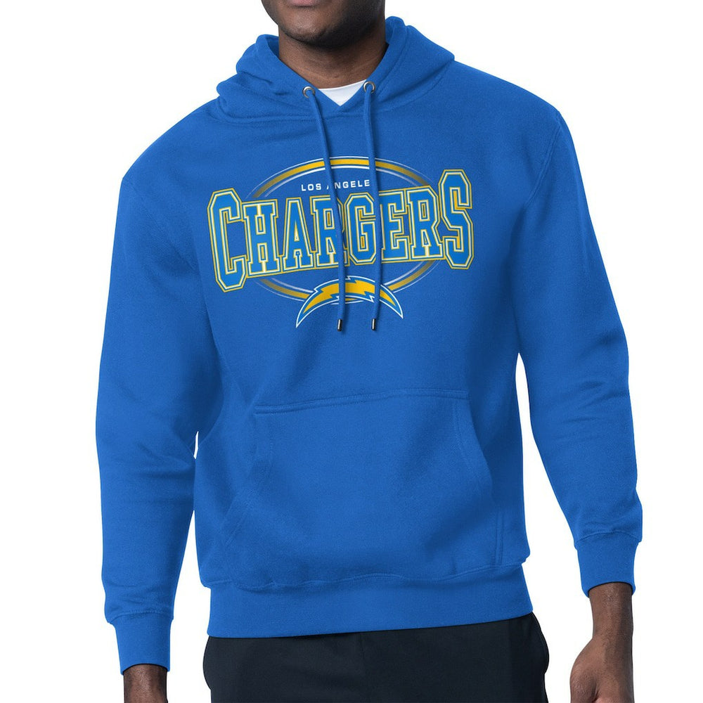 Los Angeles Chargers Starter Team Track Graphic Pullover Hoodie Royal