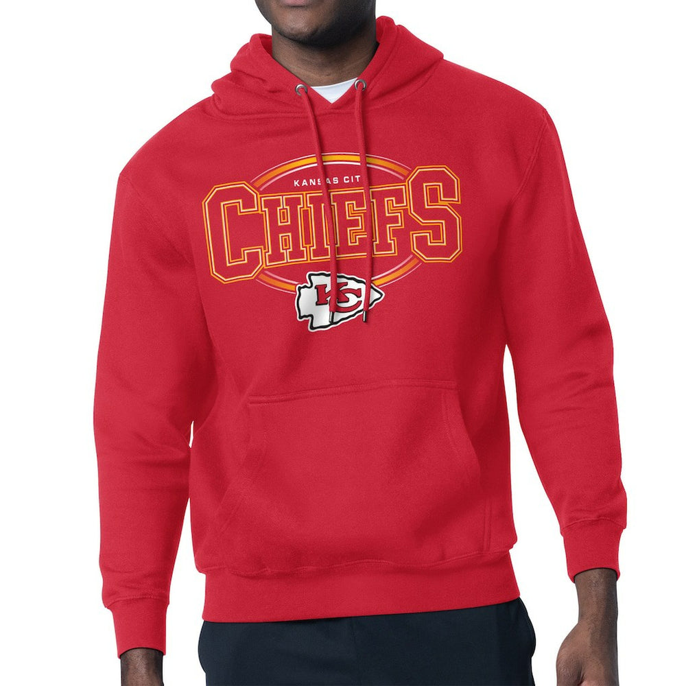 Kansas City Chiefs Starter Team Track Graphic Pullover Hoodie Red