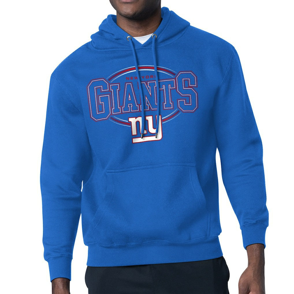 New York Giants Starter Team Track Graphic Pullover Hoodie Royal