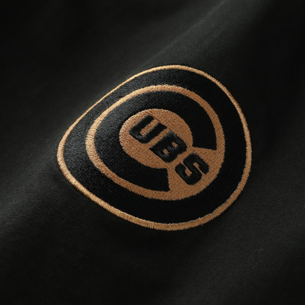 Chicago Cubs New Era Bronze Logo with Cross Bats Established T-Shirt - Black T-shirts
