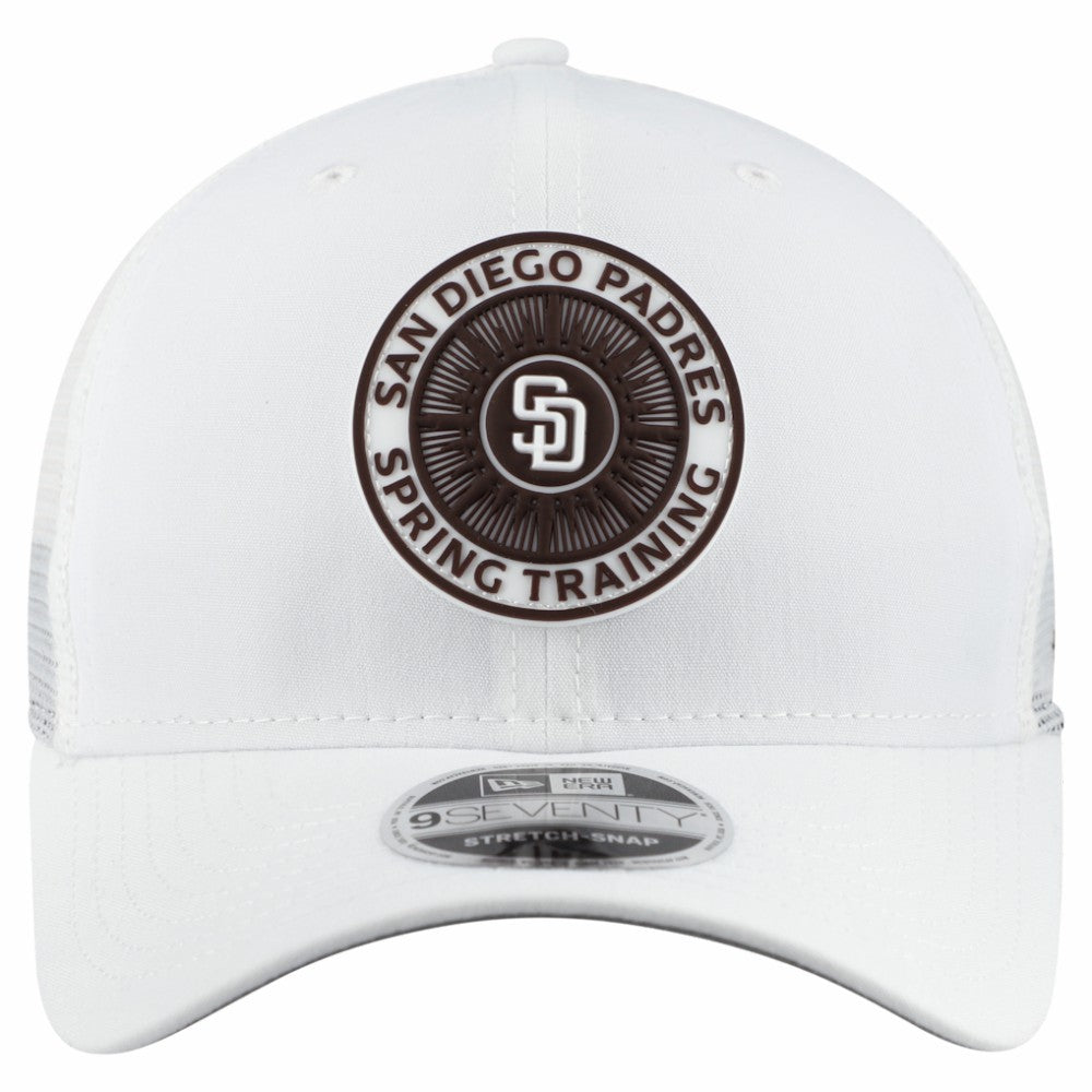 San Diego Padres New Era 2026 Spring Training Fan Pack 9SEVENTY Adjustable Trucker Hat - White Hats