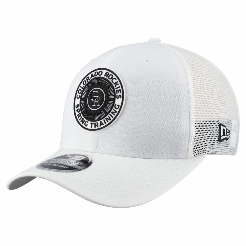 Colorado Rockies New Era 2026 Spring Training Fan Pack 9SEVENTY Adjustable Trucker Hat - White Hats