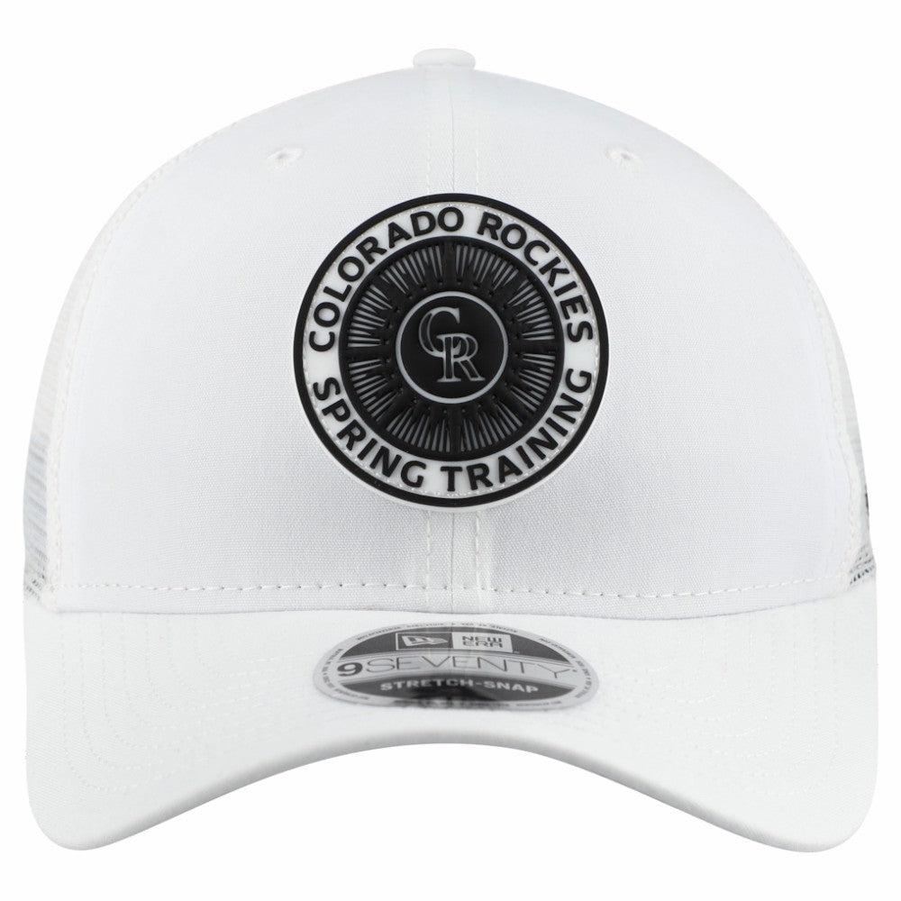 Colorado Rockies New Era 2026 Spring Training Fan Pack 9SEVENTY Adjustable Trucker Hat - White Hats