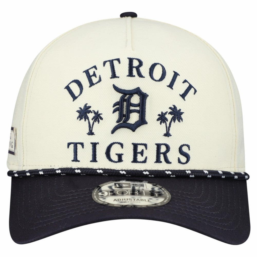 Detroit Tigers New Era 2026 Spring Training Fan Pack Rope A-Frame 9FORTY Adjustable Hat - Cream Hats