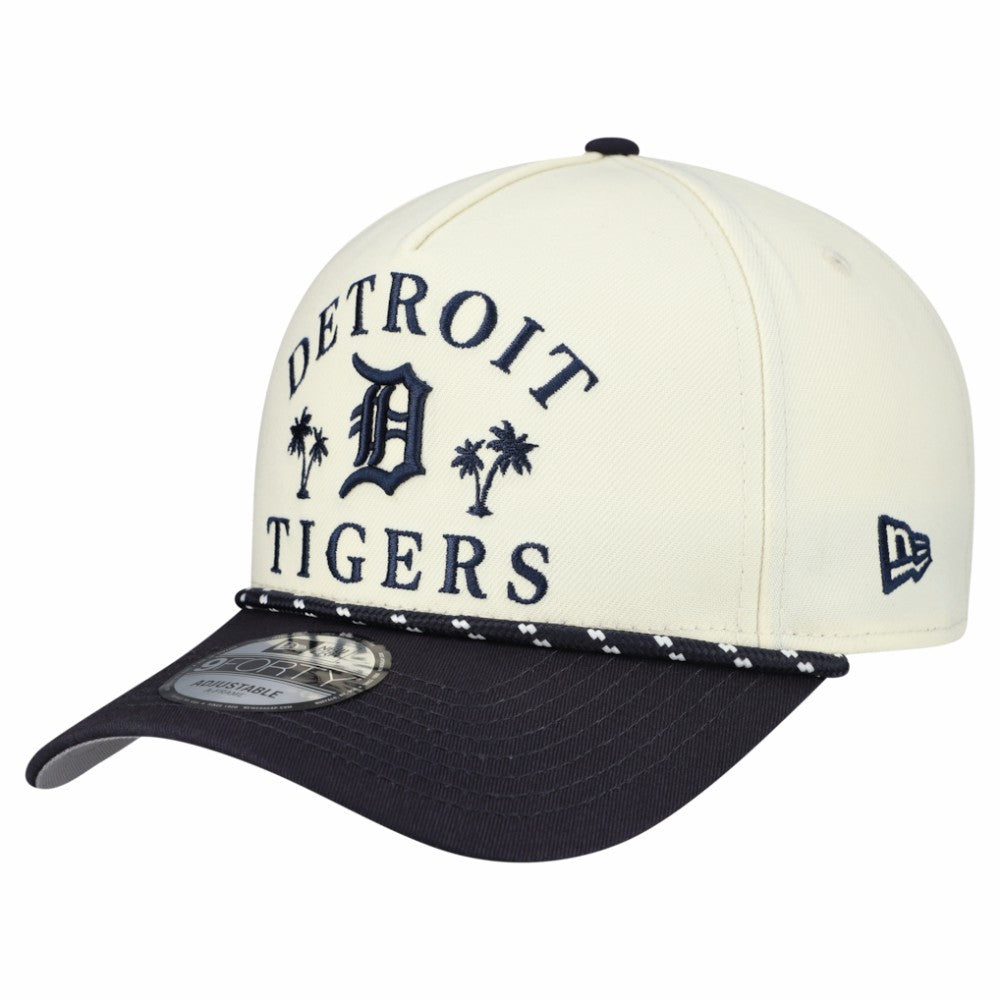 Detroit Tigers New Era 2026 Spring Training Fan Pack Rope A-Frame 9FORTY Adjustable Hat - Cream Hats