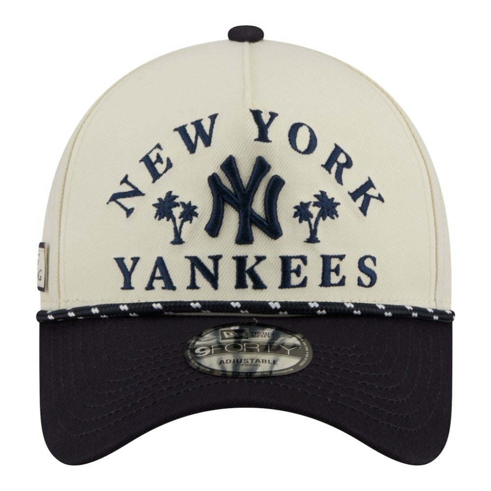 New York Yankees New Era 2026 Spring Training Fan Pack Rope A-Frame 9FORTY Adjustable Hat - Cream Hats