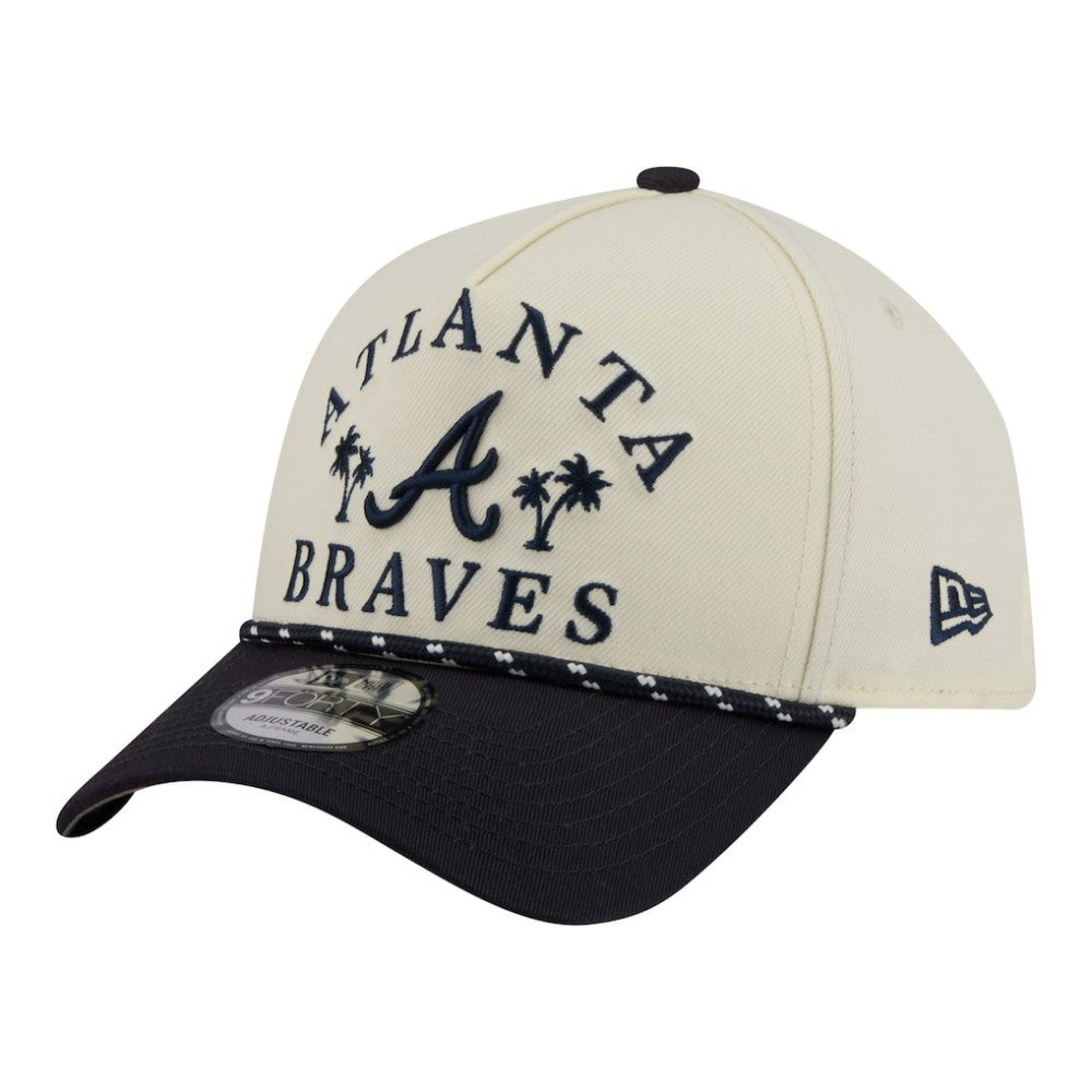 Atlanta Braves New Era 2026 Spring Training Fan Pack Rope A-Frame 9FORTY Adjustable Hat - Cream Hats