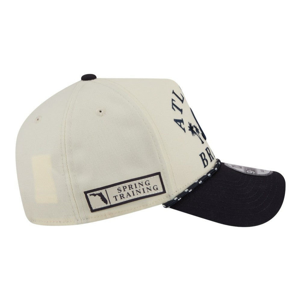 Atlanta Braves New Era 2026 Spring Training Fan Pack Rope A-Frame 9FORTY Adjustable Hat - Cream Hats