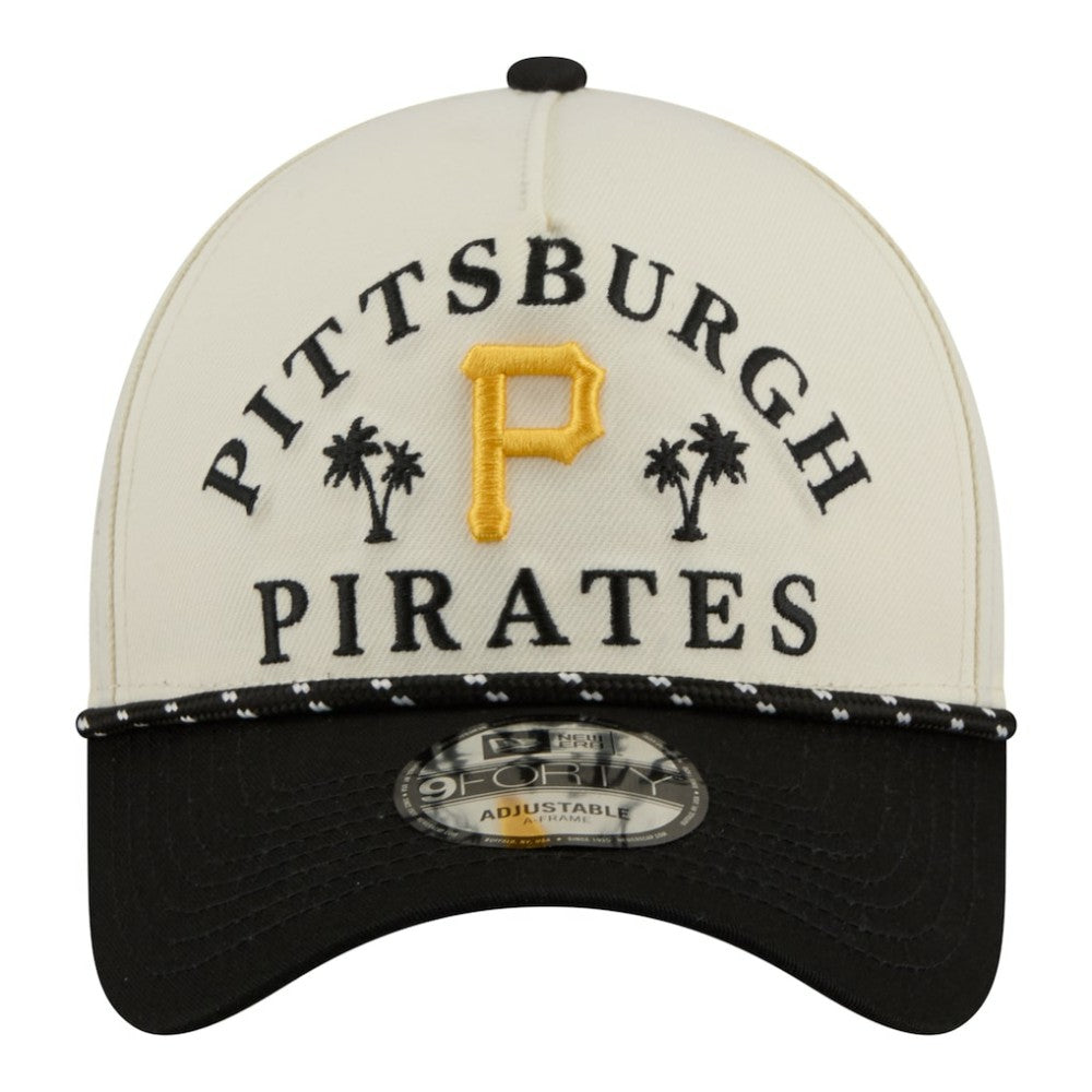 Pittsburgh Pirates New Era 2026 Spring Training Fan Pack Rope A-Frame 9FORTY Adjustable Hat - Cream Hats