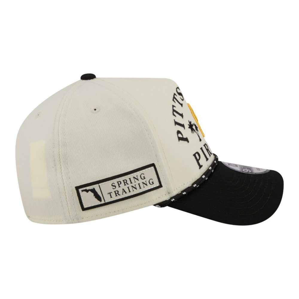 Pittsburgh Pirates New Era 2026 Spring Training Fan Pack Rope A-Frame 9FORTY Adjustable Hat - Cream Hats