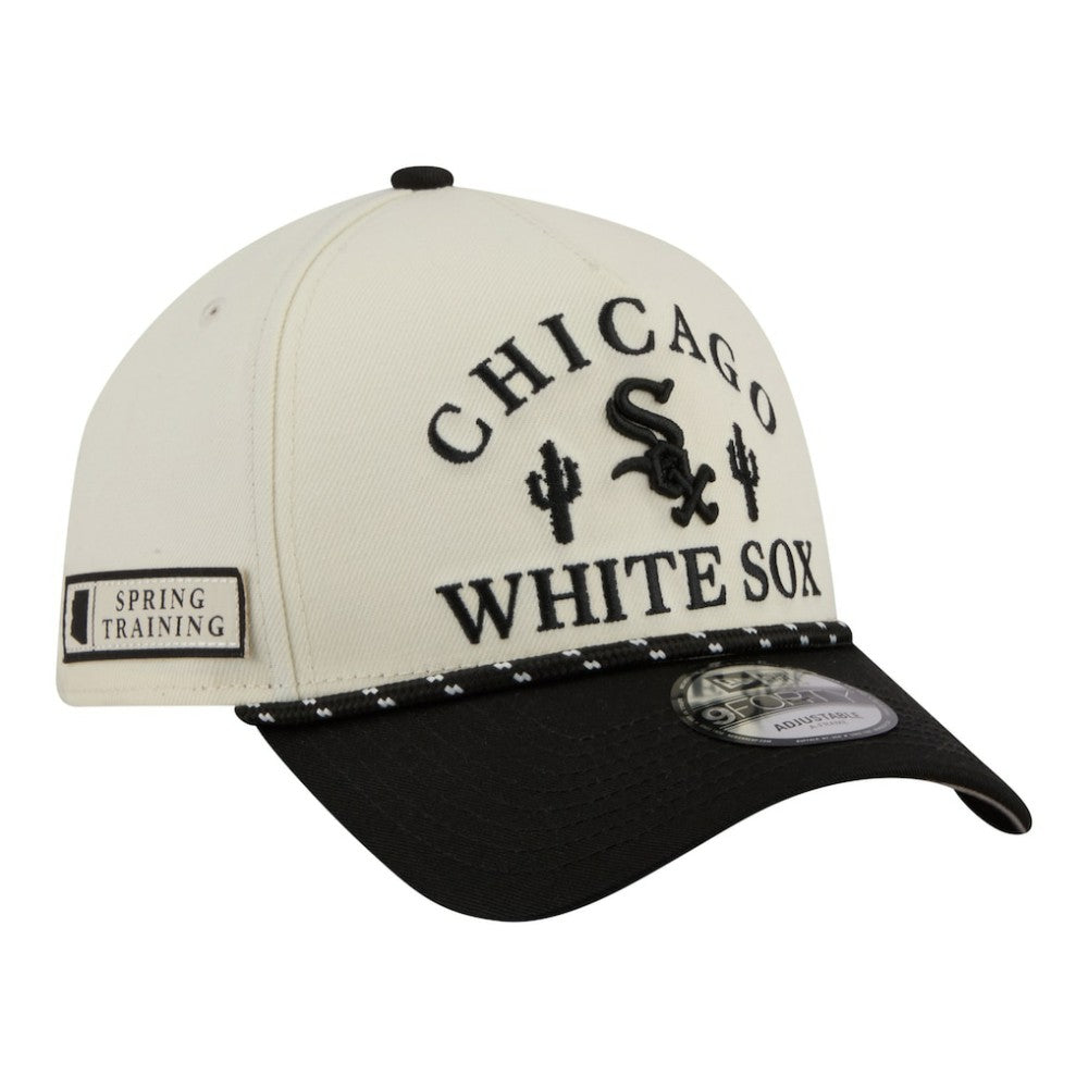 Chicago White Sox New Era 2026 Spring Training Fan Pack Rope A-Frame 9FORTY Adjustable Hat - Cream Hats