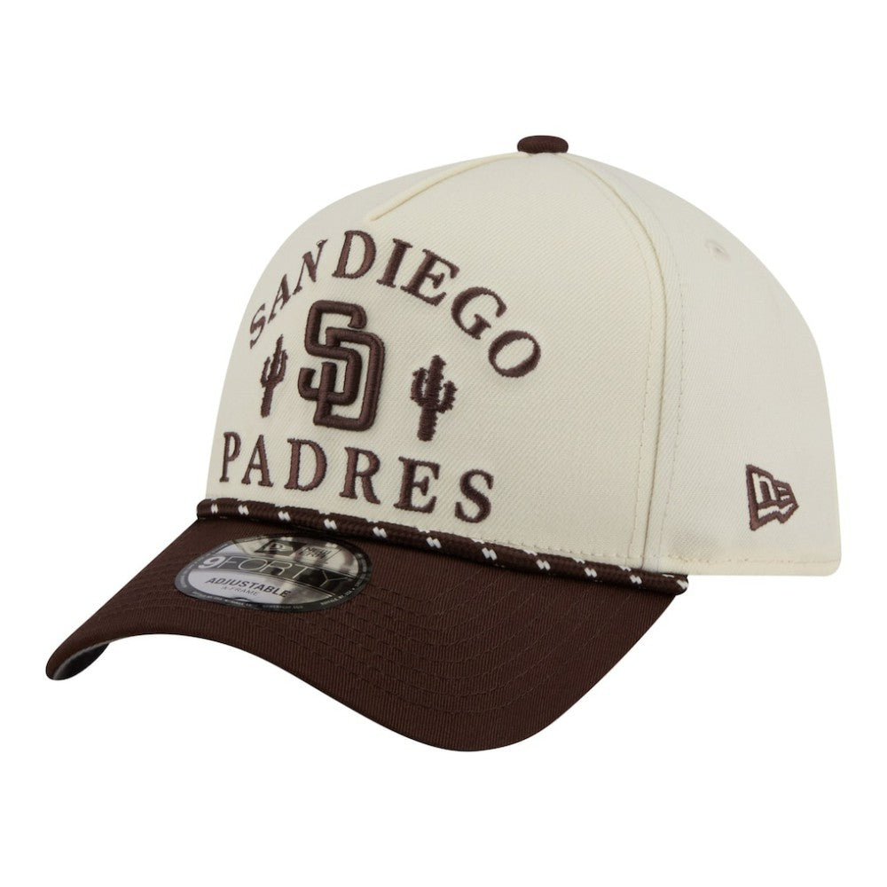 San Diego Padres New Era 2026 Spring Training Fan Pack Rope A-Frame 9FORTY Adjustable Hat - Cream Hats