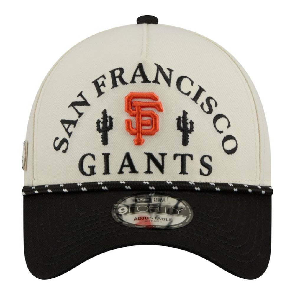 San Francisco Giants New Era 2026 Spring Training Fan Pack Rope A-Frame 9FORTY Adjustable Hat - Cream Hats