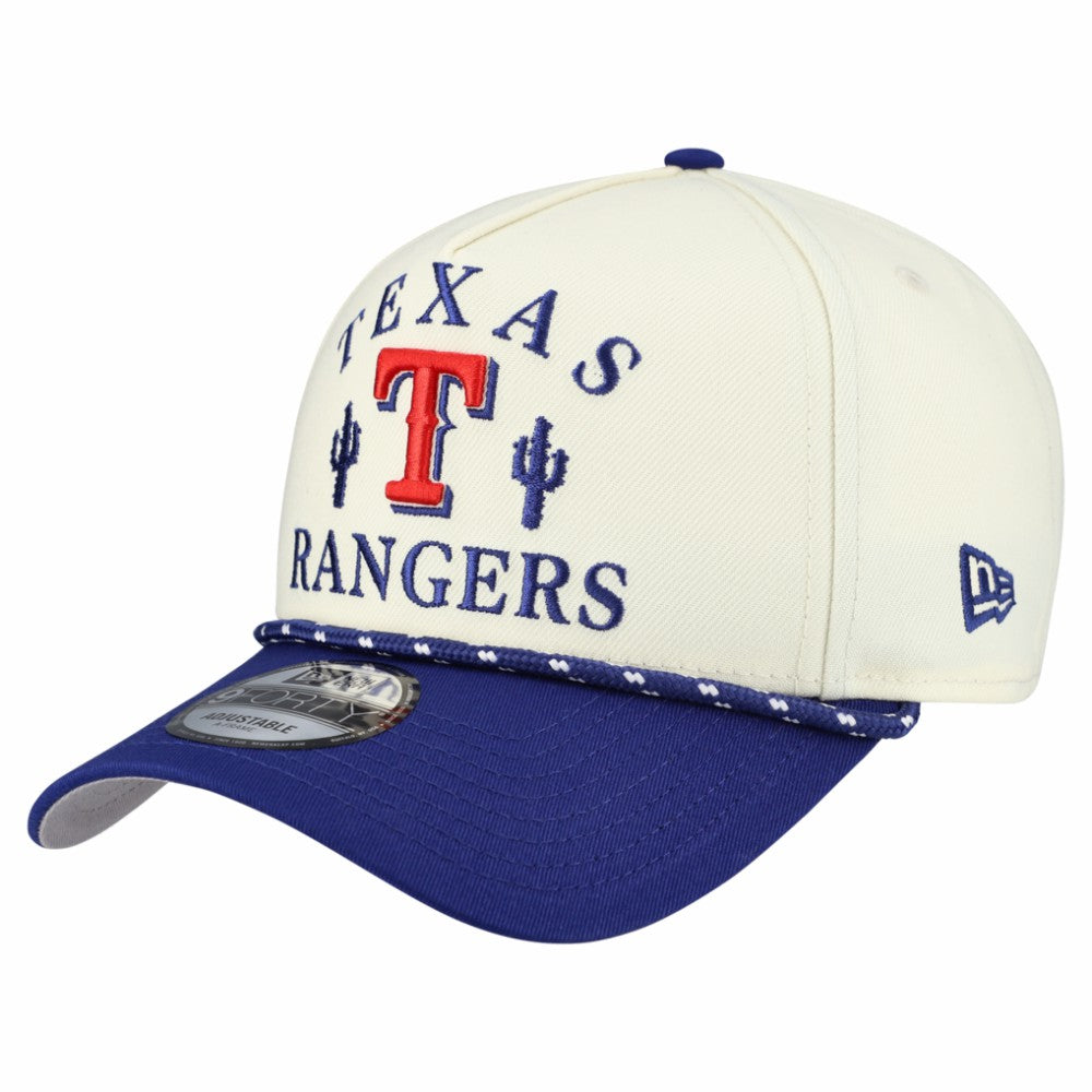 Texas Rangers New Era 2026 Spring Training Fan Pack Rope A-Frame 9FORTY Adjustable Hat - Cream Hats