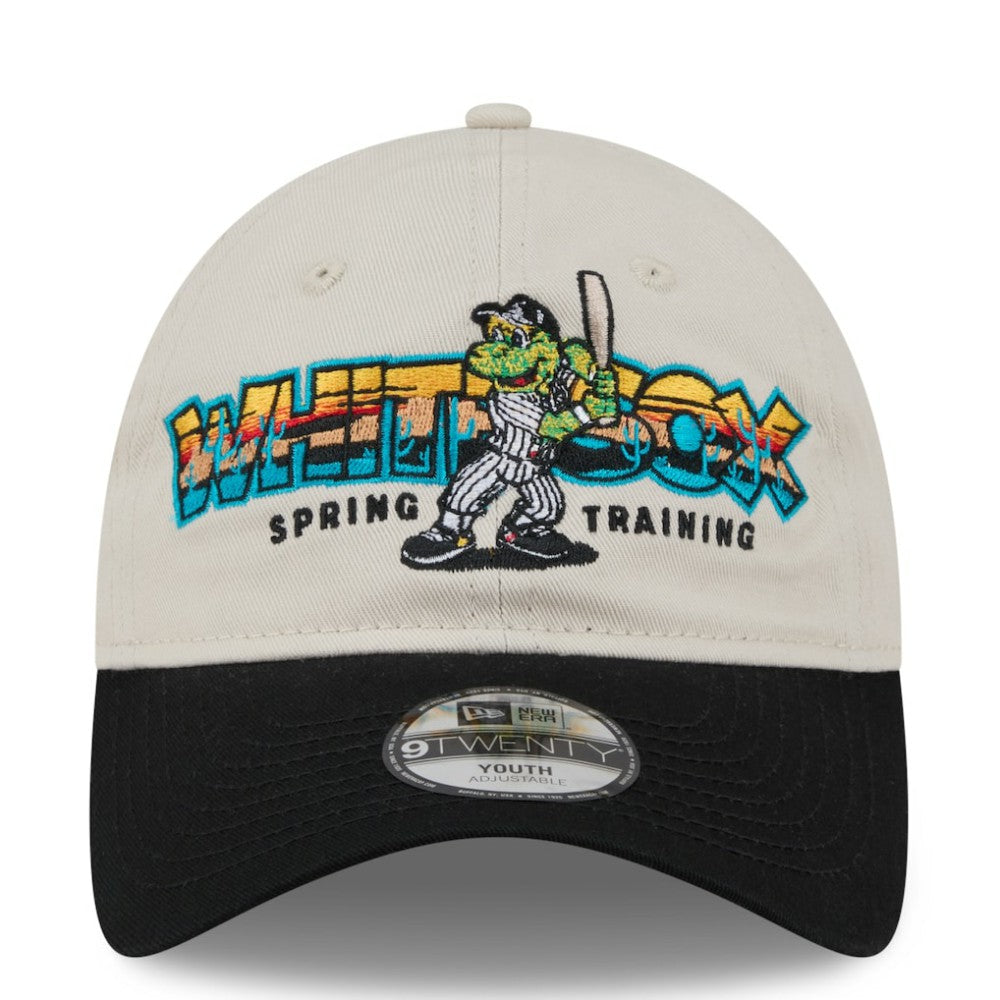 Chicago White Sox New Era Youth 2026 Spring Training Fan Pack Batter 9TWENTY Adjustable Hat - Stone/Black Hats