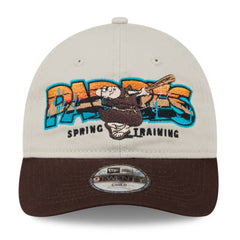 San Diego Padres New Era Youth 2026 Spring Training Fan Pack Batter 9TWENTY Adjustable Hat - Stone/Brown Hats