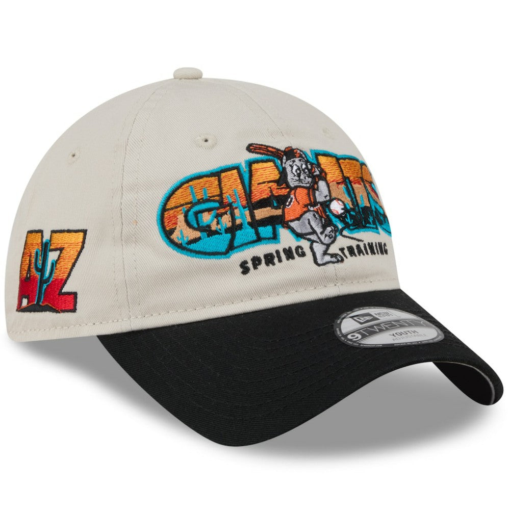 San Francisco Giants New Era Youth 2026 Spring Training Fan Pack Batter 9TWENTY Adjustable Hat - Stone/Black Hats