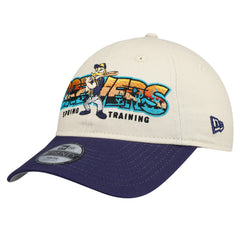 Milwaukee Brewers New Era Youth 2026 Spring Training Fan Pack Batter 9TWENTY Adjustable Hat - Stone/Navy Hats