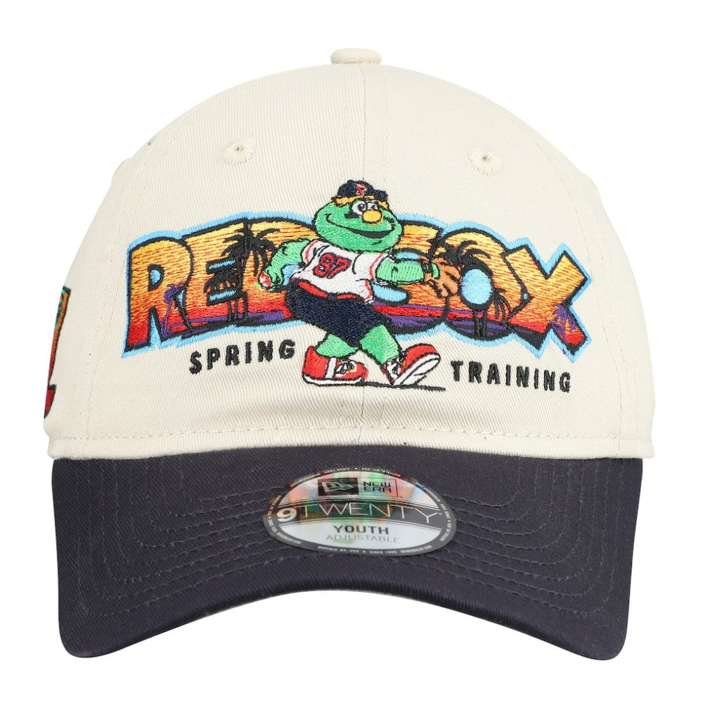 Boston Red Sox New Era Youth 2026 Spring Training Fan Pack Batter 9TWENTY Adjustable Hat - Stone/Navy Hats