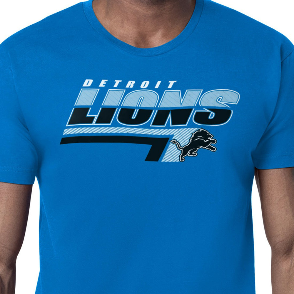 Detroit Lions Starter Logo Push Graphic T-Shirt Blue