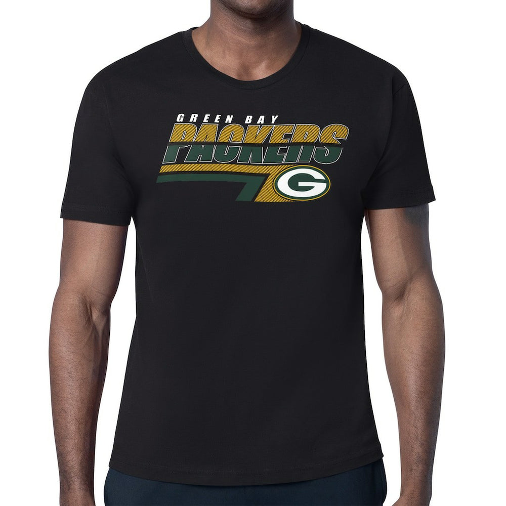 Green Bay Packers Starter Logo Push Graphic T-Shirt Black