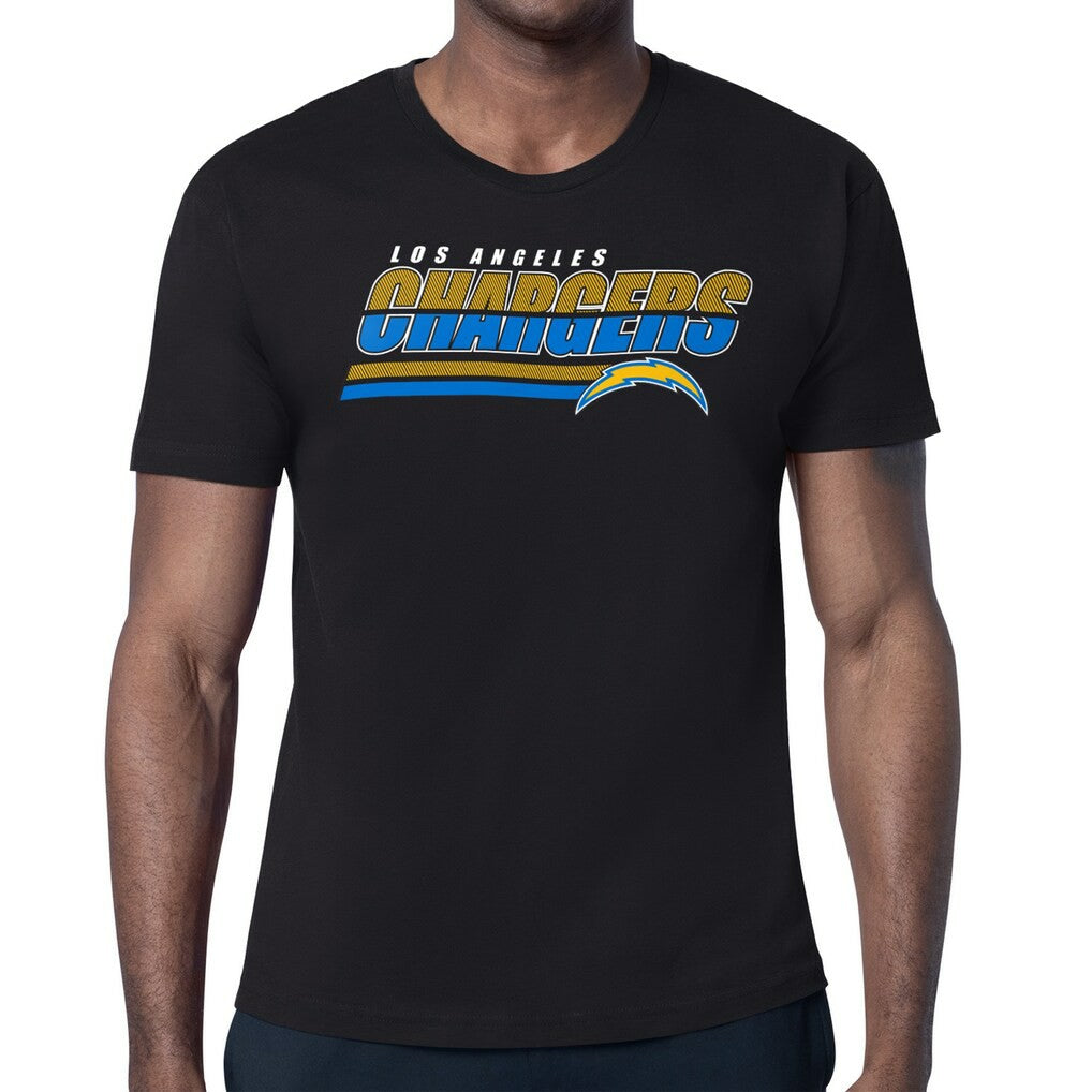 Los Angeles Chargers Starter Logo Push Graphic T-Shirt Black
