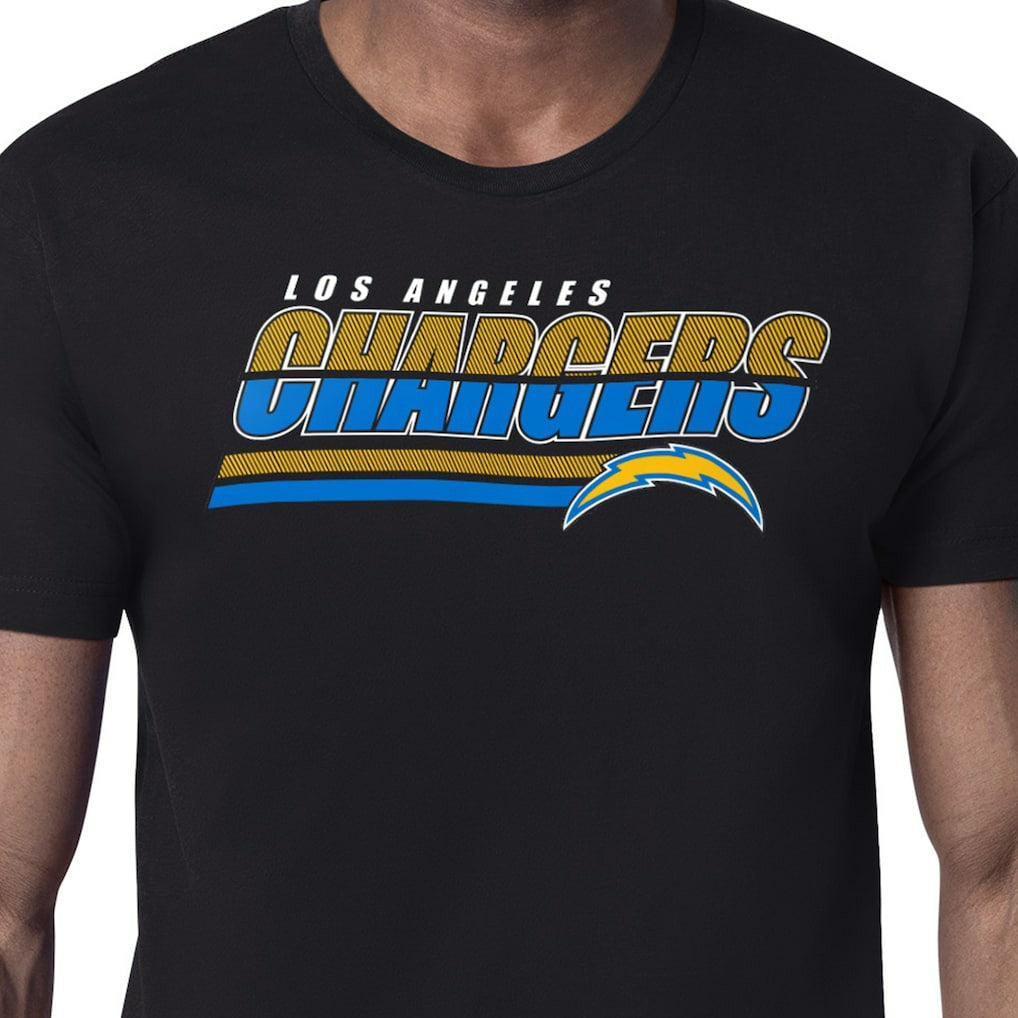 Los Angeles Chargers Starter Logo Push Graphic T-Shirt Black