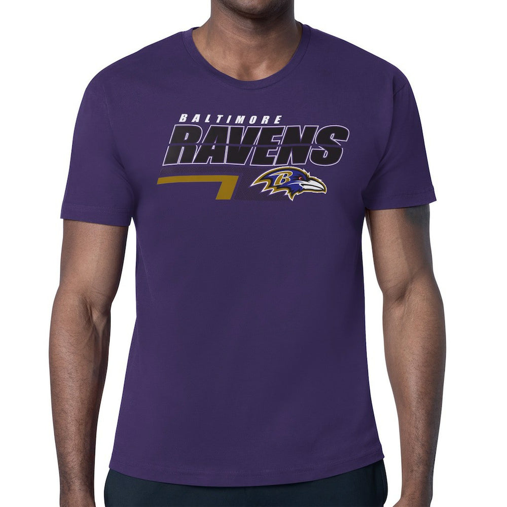 Baltimore Ravens Starter Logo Push Graphic T-Shirt Purple