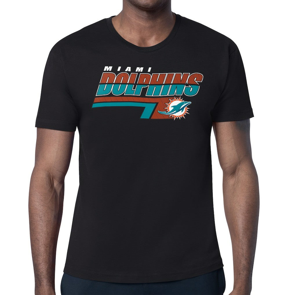 Miami Dolphins Starter Logo Push Graphic T-Shirt Black