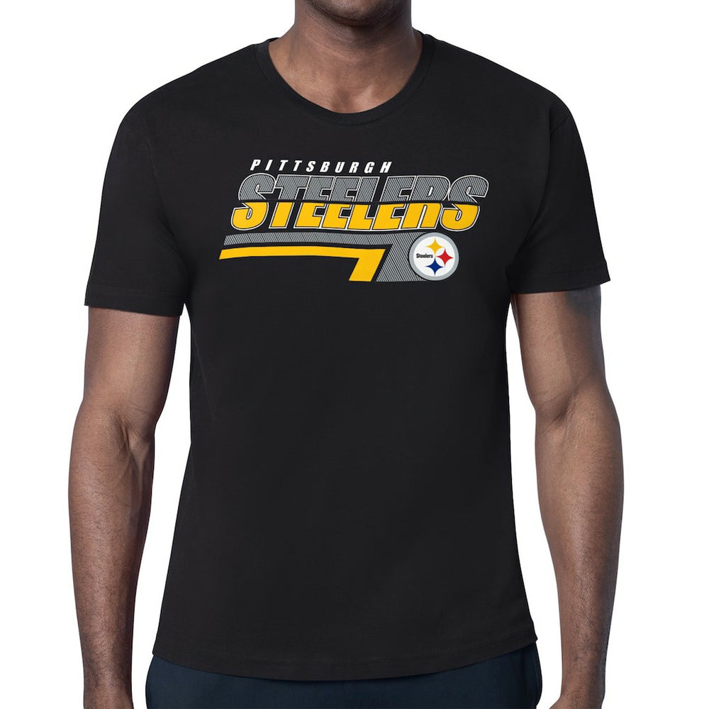 Pittsburgh Steelers Starter Logo Push Graphic T-Shirt Black