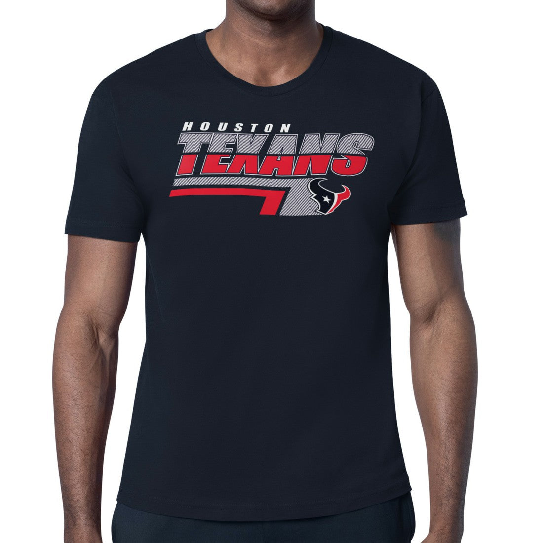 Houston Texans Starter Logo Push Graphic T-Shirt Navy