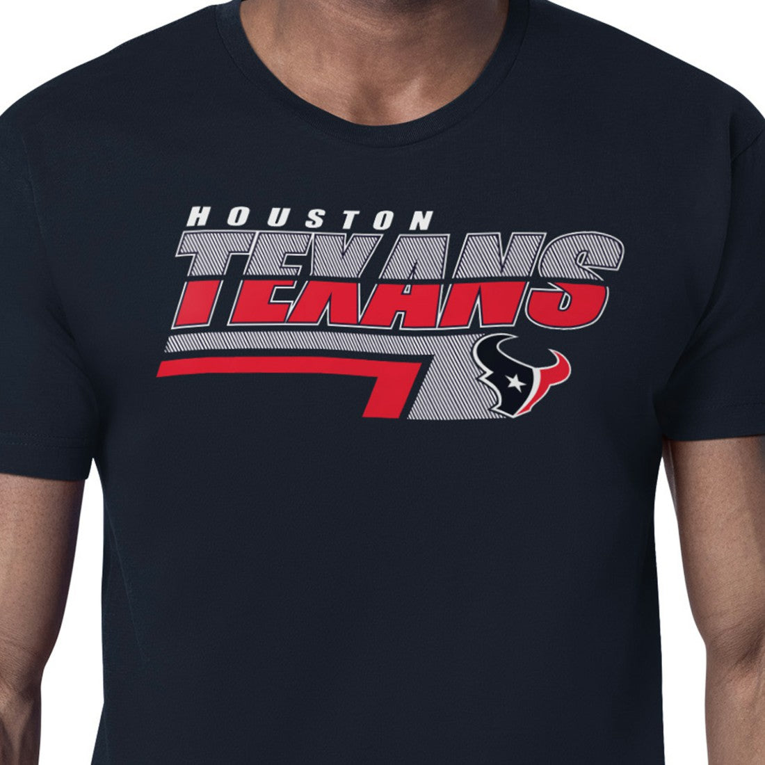 Houston Texans Starter Logo Push Graphic T-Shirt Navy